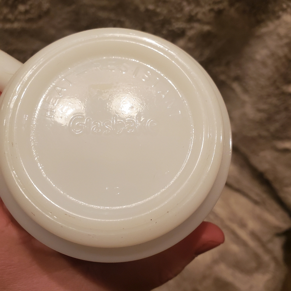 Vintage Glasbake Milk Glass Mug - Bicentennial 1776 - 1976 - Eagle & Shield - Picture 4 of 5